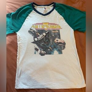 Junk Food Clothing Asteroids Graphic Tee - Green & White